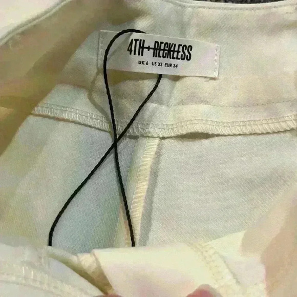 4th & Reckless new Tailored Wide Leg Pants split leg Xsmall uk 6 - Picture 6 of 10